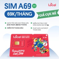 Sim Local 4G Mobifone [Miễn phí Tháng đầu] - SimLOCA GÓI A69/A79/A119 Gọi Nội mạng  Miễn phí - BẢO H