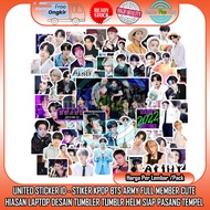 United Sticker Id BTS ARMY Full Member KPop Cute Adorable A4 Size Waterproof Vinyl Paper Material La