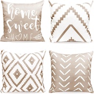 4ชิ้น ปลอกหมอนลาย Geometric เหมาะสำหรับห้องนั่งเล่น ห้องทานอาหาร ห้องนอน โซฟา ฯลฯ ของขวัญที่พิเศษสำห