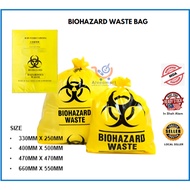 BIOHAZARD YELLOW PLASTIC BAG - 100S/PACK / (50pcs/pack 20L) trash bag plastic bag