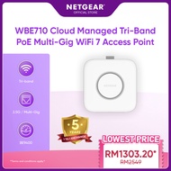 NETGEAR Cloud Managed Wi-Fi 7 Access Point (WBE710) Tri-Band PoE 2.5G Insight Manageable Wi-Fi 7 Acc