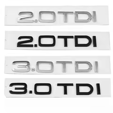 3D ABS 1.8 2.0 3.0 TDI Letters Logo Car Rear Trunk Badge Emblem Decals Sticker For Audi A1 A3 A4 A5 