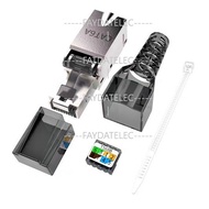 CAT6A 8P8C RJ45 Metal Modular Connector Ethernet Cable Plug Connector