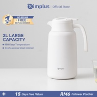 Simplus 2L Thermal Kettle | 48h Heat & Cold Retention | Stainless Steel Interior | 48h Heat Retentio