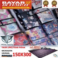 TIKAR LIPAT PIKNIK JUMBO UKURAN  Lebar dan Panjang 150X300 cm MICROSATIN WATERPROOF MURAH LARIS