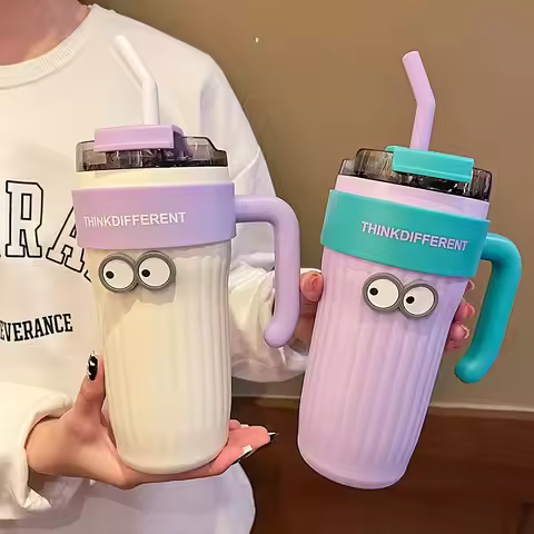 860ML Large Capacity Coffee Cup Stainless Steel Thermo Bottle Portable Tumbler Vacuum Flasks Car The