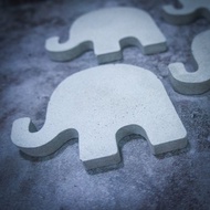 水泥製大象造型杯墊底拖