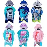 Children Swim Robe Bath Robe (75cm x 150cm) Beach Towel Swimming Towel Hooded Towel Boy Girl