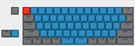 YMDK XDA Blue Gray Blank Full Keyset for MX Mechanical Keyboard (Only Keycap) Steelseries Ergodox Fi