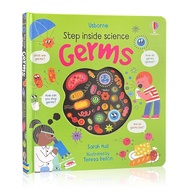 หนังสือเด็ก Usborne หนังสือ Look Inside Science Germs Lift The Flap Book Children Activity Book Board Book for Kids Toddler Baby Book Bedtime Reading Story Book English Learning Educational Books หนังสือเด็กภาษาอังกฤษ ภาพสามมิติ หนังสือเด็ก
