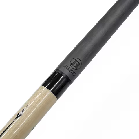 BIZU Billiard Pool Cue with 3/8*8 Carbon Fiber Shaft European Butt 12.5mm Tip Black Technology Shaft