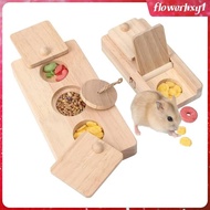 [Flowerhxy1] Wooden Enrichment Foraging Toy Set,Treat Dispenser,Puzzle Game,Puzzle Toys, Toys,Guinea Pig Foraging Toy Wooden for Mouse