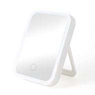 JK KOREA - LED帶燈化妝補光鏡化妝鏡(白色)J0804 化妝鏡 LED補光鏡 帶燈化妝鏡 白色化妝鏡 家用化妝鏡