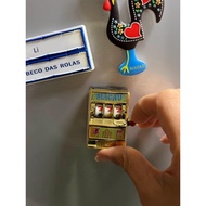 farewell gift for colleague keychain cute Macau Magnet Tiger Fruit Machine 777 Mark Award Magnet Bag
