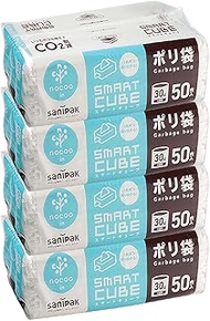 [Amazon.co.jp Limited] Japan Sanipack Smart Cube NOCOO IN Trash Bags, 7.8 gal (30 L), Translucent, E