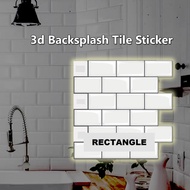 3D Mosaic Jubin Tiles Sticker Kitchen Wall Backsplash Self Adhesive 12x12" 30x30cm Decor Peel n Stick Dapur Senang Cuci