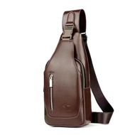 Mens MultiFunctional Large Capacity Handsome Crossbody Bag Waterproof Single Shoulder Bag