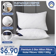 ODOROKU Premium 5 Star Hilton Pillow Hotel Pillows 1000g/1300g Anti-Bacterial Anti Dustmite Pillow