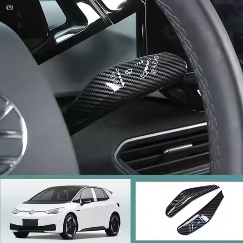 2Pcs Car Wiper Switch Trim Headlight Switch Control Cover For VW Volkswagen ID.3 ID.4 ID3 ID4 ID.6 C