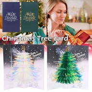 3D Card Greeting Card Pop-up Card Christmas Tree Card Handmade Card Gift Card Christmas Tree Greeting Card Envelope Gift 3D Card