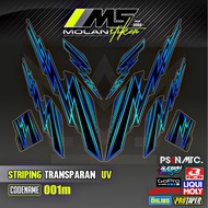 Decal Sticker Striping Variation Transparent Uv Fazzio Yamaha Fazzio 125 Hybrid Fazzio Neo Fazzio Lu