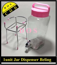 DOS Glass Dispenser infused water / Juice dispencer health infused galon minuman dengan kran