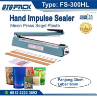 MESIN Hand Sealer 30cm Aluminum Body / impluse sealer FS 300/ PRESS MACHINE