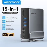 Vention 15-in-1 USB C HUB Docking Station Monitor Dock USB 3.2 10Gbps 4K HDMI DP 60Hz RJ45 1000Mbps 