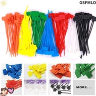 GSFMLO 100pcs Cable Tag Plastic Label Tag Labels Markers Mesh Wire Marker Colorful Tag