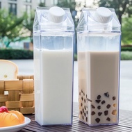 1000ML Square Milk Water Bottle Transparent Reusable Water Jug Bottles Drinkware Shaker Sports Water