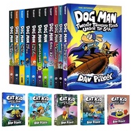 18 Books Set | Dog Man 1-13 & Cat Kid Comic Club 1-5 | By Dav Pilkey | English Graphic Novels for Ki
