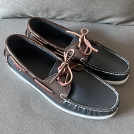 รองเท้าโบ๊ตรองเท้ารองเท้าใส่พักผ่อนรองเท้า Boat Shoes หนังทำด้วยมือสไตล์ญี่ปุ่นและเกาหลีใต้รองเท้าโลโก้ยอดนิยม