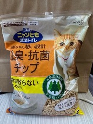日本花王脫臭抗菌大粒木砂，猫砂盆專用