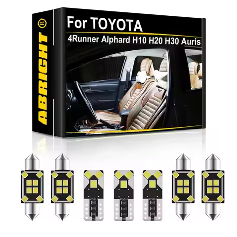 ABRIGHT Car Interior LED Light Canbus For TOYOTA 4Runner N120 N130 N18 N21 N28 Alphard H10 H20 H30 A