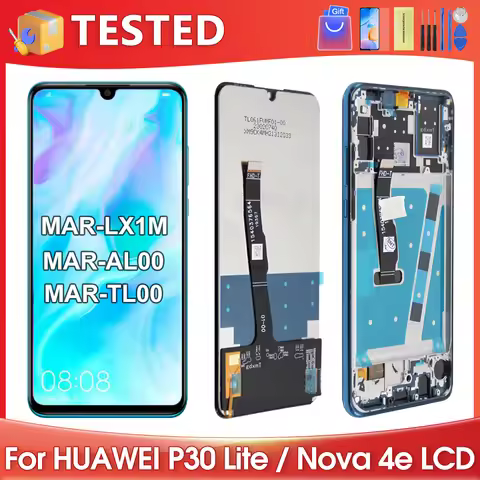 6.15''For HUAWEI P30 Lite Tested For Nova 4E MAR-LX1 AL00 LX2 LX3 LX1A LCD Display Touch Screen Digi