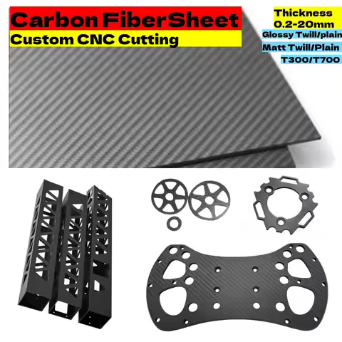 Matte Glossy Carbon Fiber Sheet Panel Plate Board CNC Cutting Carbon Fiber Tube Processing Chamfer E