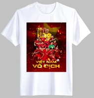 [HOÀN TIỀN ĐẾN 15%]Áo Thun Cờ Đỏ Sao Vàng In Hình VIỆT NAM VÔ ĐỊCH Áo Bóng Đá