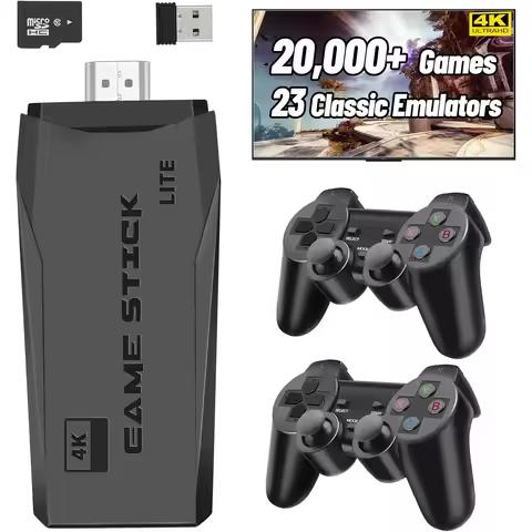 Wireless Retro Game Console, Retro Game Stick 23 Emulators 20,000+ Games 4k Hdmi 4GHz Wireless Contr