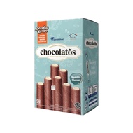Chocolatos Long Vanilla Biskuit Wafer Roll Rasa Cokelat Vanilla