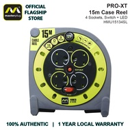 Masterplug PRO-XT Case Reel, 4 Sockets, Switch + LED, 15m, 13A Fused, HMU15134SL-PX