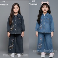 LUXURY IMPORTED CHILDREN'S SUITS WITH VIRAL MOTIFS 2025 PREMIUM SKENA COMBINATION JEANS MATERIAL AGE