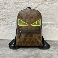 99新Fendi/芬迪小怪獸系列滿印logo老花雙肩包經典款