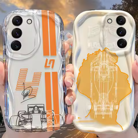 Line Draft L-Lando N-Norris Case for Samsung Galaxy S25 S24 S23 S22 S21 Ultra Plus S20 FE A73 A72 A7