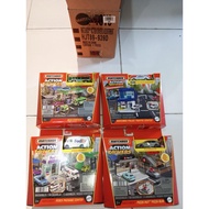 Matchbox Action Drivers Playset HJT89 Bus Station Pizza Run Hut Fedex Package Center