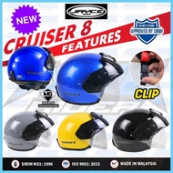 JAYCE Cruiser 8 Half Helmet Topi Keledar Separuh Design By BKP Motor Original SIRIM Steng Kura Cruis