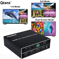 4x1 HDMI Multiviewer 1080p Full HD Quad Screen Multi Viewer 4 in 1 Out Seamless Switch Screen Splitt