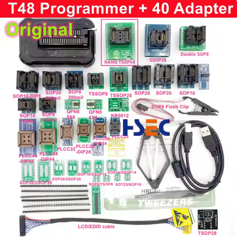 Newes Original T48 Programmer XGecu TL866II Plus-3G usb universal Minipro TL866 Flash eeprom NAND EM