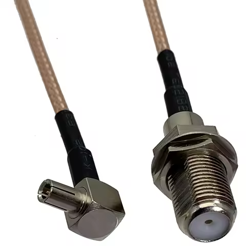 F Type Female to TS9 Male Right Angle 90 Degree RF Coaxial Cable RG316 for 2G 3G 4G Antenna Router T