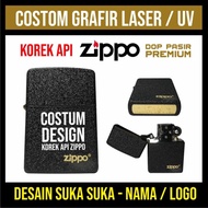 CUSTOM CETAK UKIR LASER GRAFIR / PRINT UV KOREK API ZIPPO - PREMIUM
