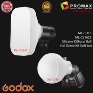 Godox ML-CD15 ML-CS1625 Silicone Diffuser Ball Gel Dome Kit Soft box for ML30 ML60 V1 V850III V860II